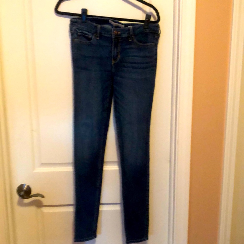 Hollister Low Rise Super Skinny Blue Jeans